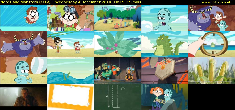 Nerds and Monsters (CITV) Wednesday 4 December 2019 10:15 - 10:30