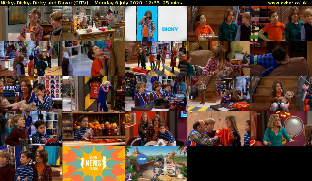Nicky, Ricky, Dicky and Dawn (CITV) Monday 6 July 2020 12:35 - 13:00