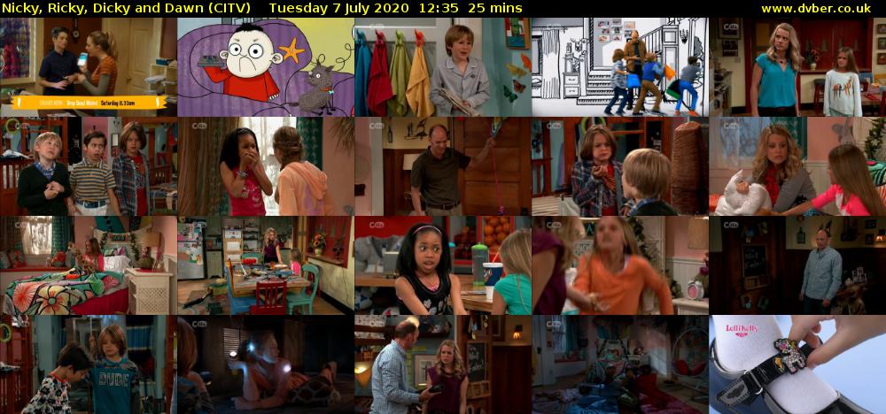 Nicky, Ricky, Dicky and Dawn (CITV) Tuesday 7 July 2020 12:35 - 13:00