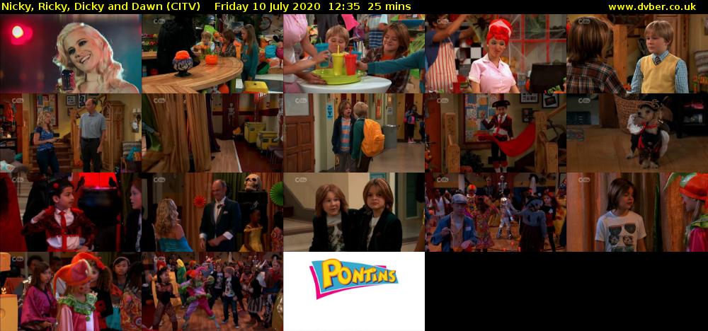 Nicky, Ricky, Dicky and Dawn (CITV) Friday 10 July 2020 12:35 - 13:00