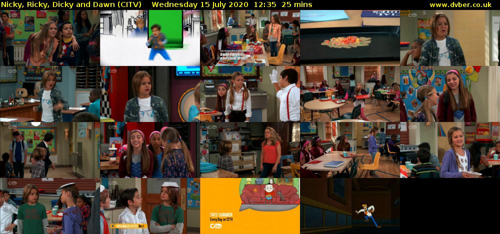 Nicky, Ricky, Dicky and Dawn (CITV) Wednesday 15 July 2020 12:35 - 13:00