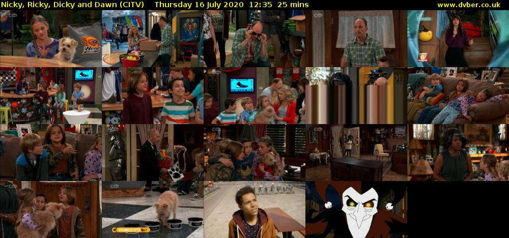Nicky, Ricky, Dicky and Dawn (CITV) Thursday 16 July 2020 12:35 - 13:00