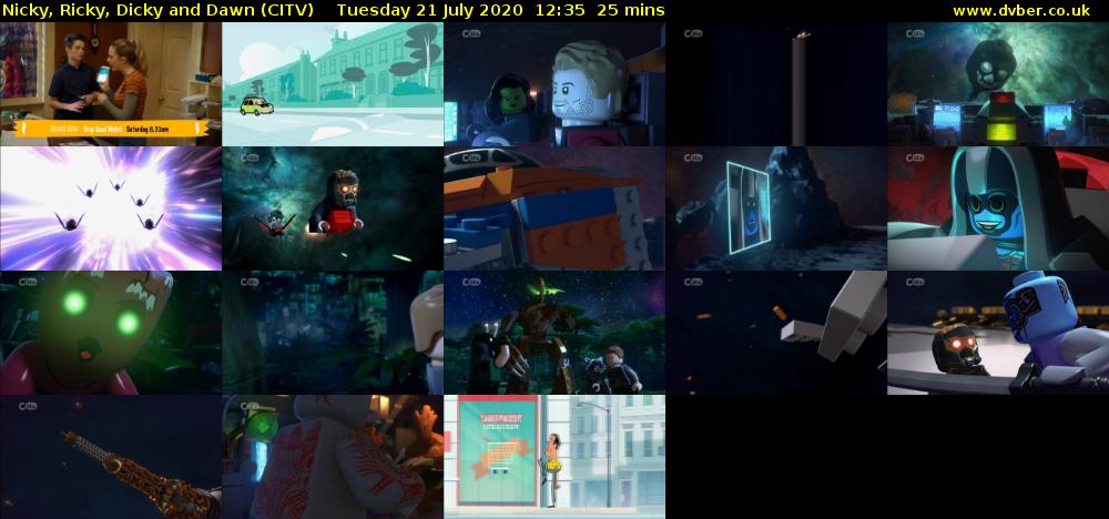 Nicky, Ricky, Dicky and Dawn (CITV) Tuesday 21 July 2020 12:35 - 13:00