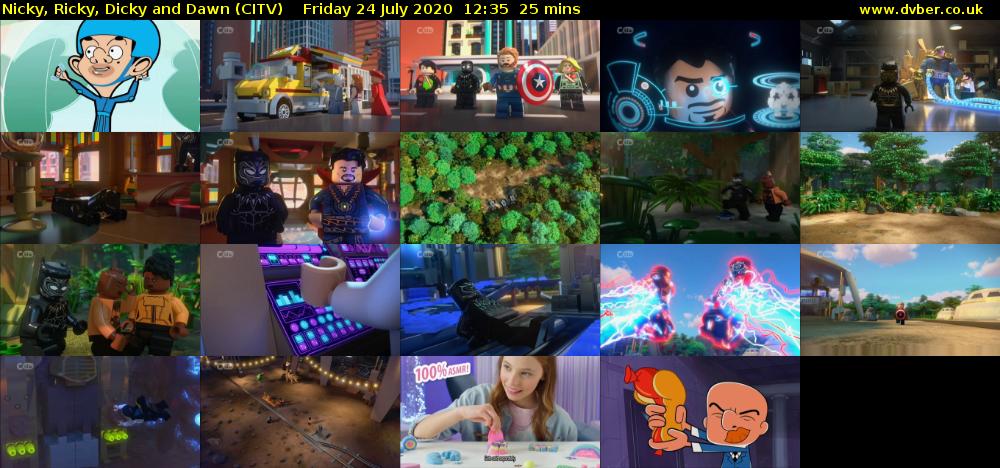 Nicky, Ricky, Dicky and Dawn (CITV) Friday 24 July 2020 12:35 - 13:00