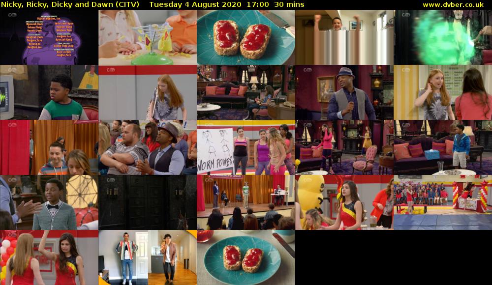 Nicky, Ricky, Dicky and Dawn (CITV) Tuesday 4 August 2020 17:00 - 17:30