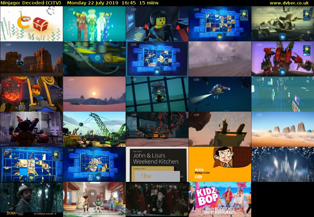 Ninjago: Decoded (CITV) Monday 22 July 2019 16:45 - 17:00