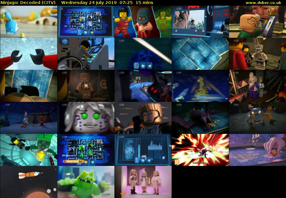 Ninjago: Decoded (CITV) Wednesday 24 July 2019 07:25 - 07:40