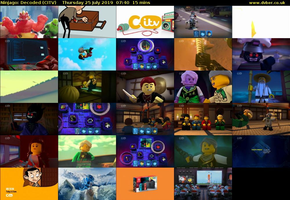 Ninjago: Decoded (CITV) Thursday 25 July 2019 07:40 - 07:55
