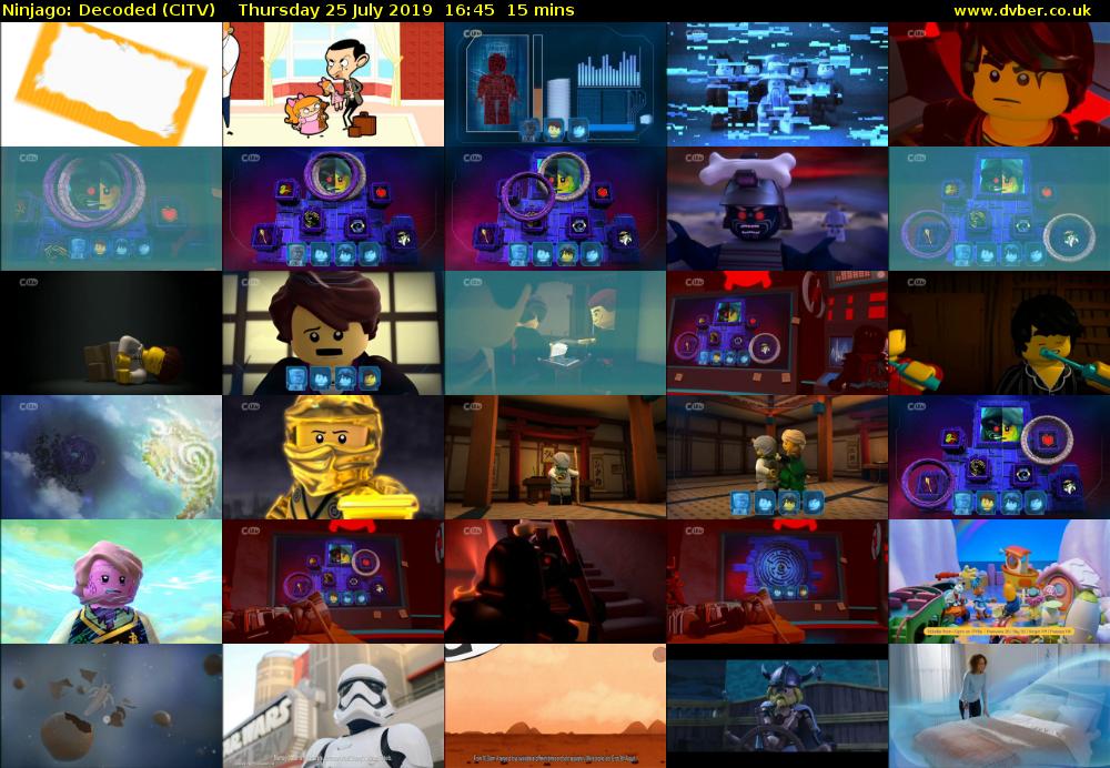 Ninjago: Decoded (CITV) Thursday 25 July 2019 16:45 - 17:00