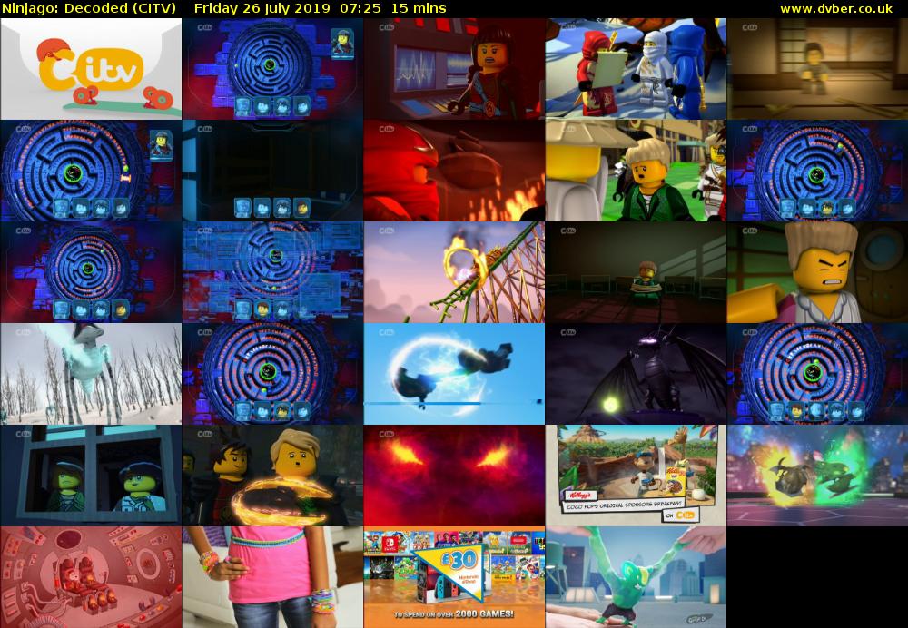 Ninjago: Decoded (CITV) Friday 26 July 2019 07:25 - 07:40