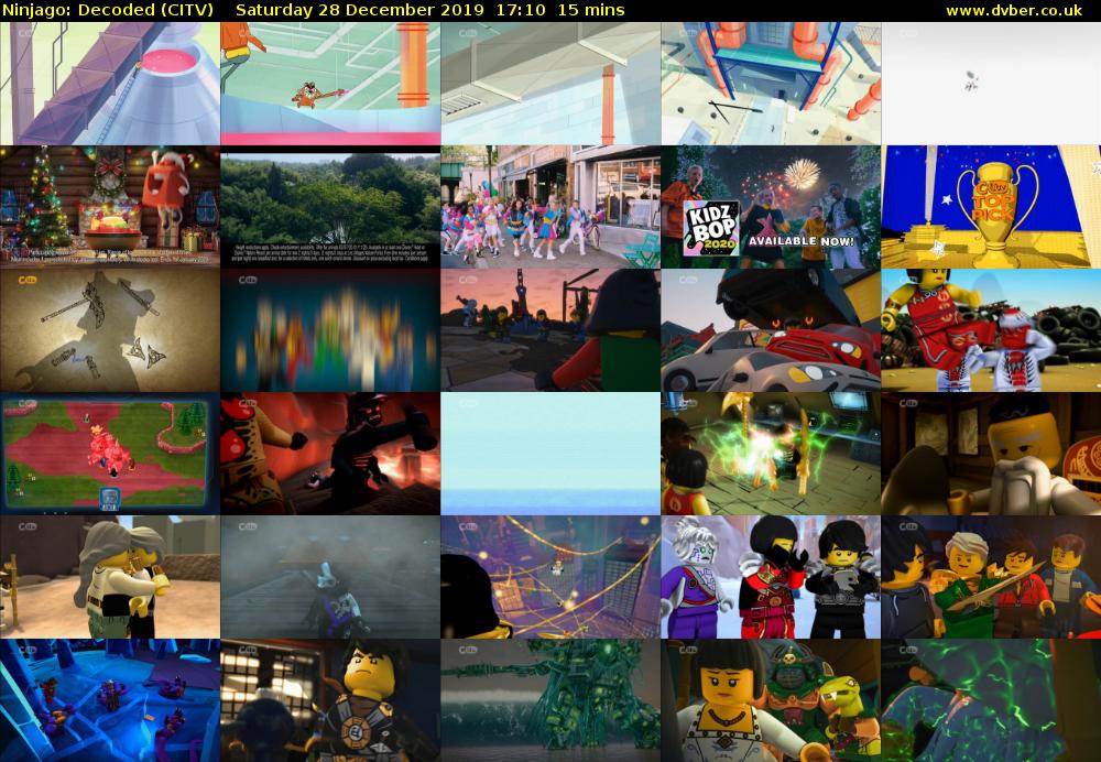 Ninjago: Decoded (CITV) Saturday 28 December 2019 17:10 - 17:25