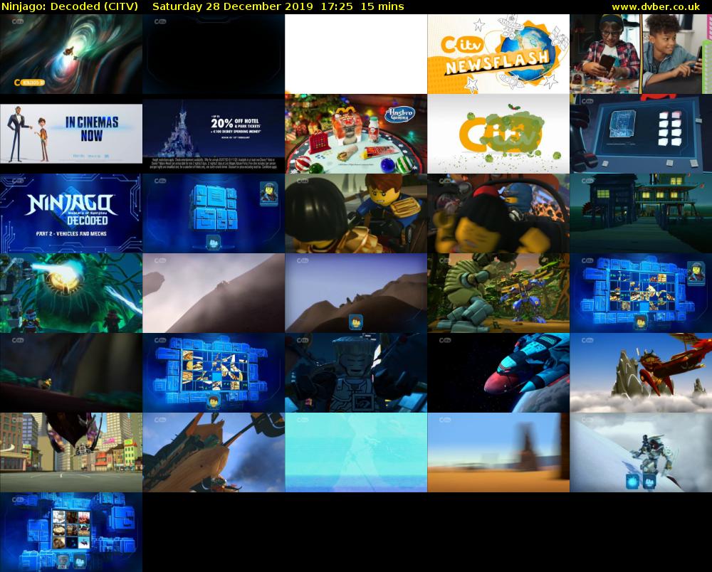 Ninjago: Decoded (CITV) Saturday 28 December 2019 17:25 - 17:40