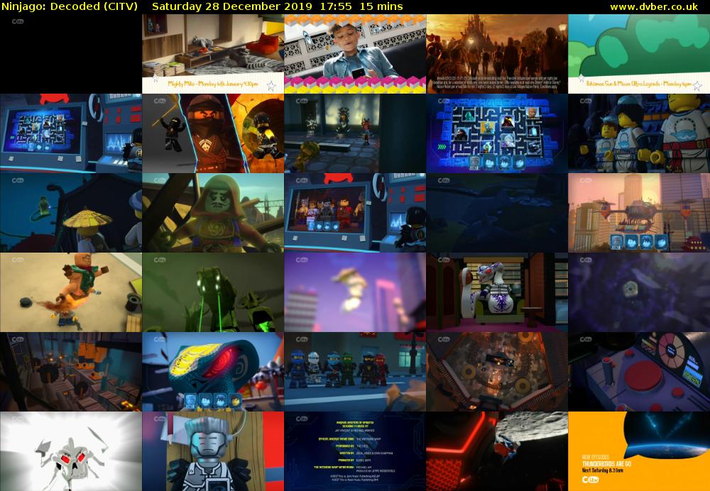 Ninjago: Decoded (CITV) Saturday 28 December 2019 17:55 - 18:10