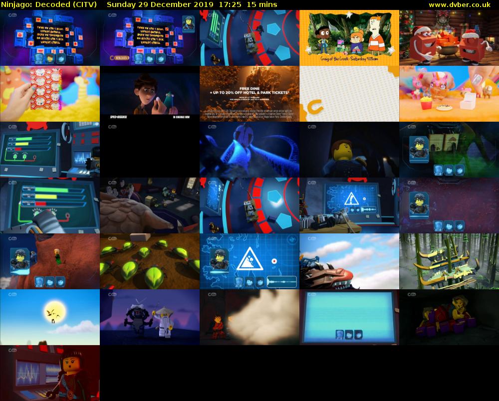 Ninjago: Decoded (CITV) Sunday 29 December 2019 17:25 - 17:40