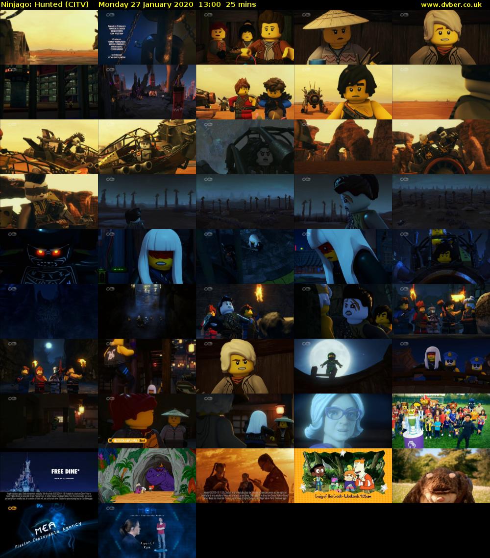 Ninjago: Hunted (CITV) Monday 27 January 2020 13:00 - 13:25