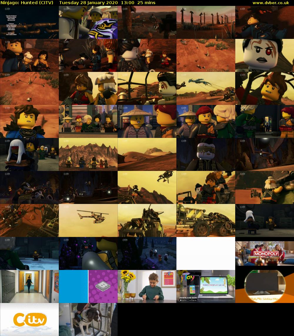 Ninjago: Hunted (CITV) Tuesday 28 January 2020 13:00 - 13:25