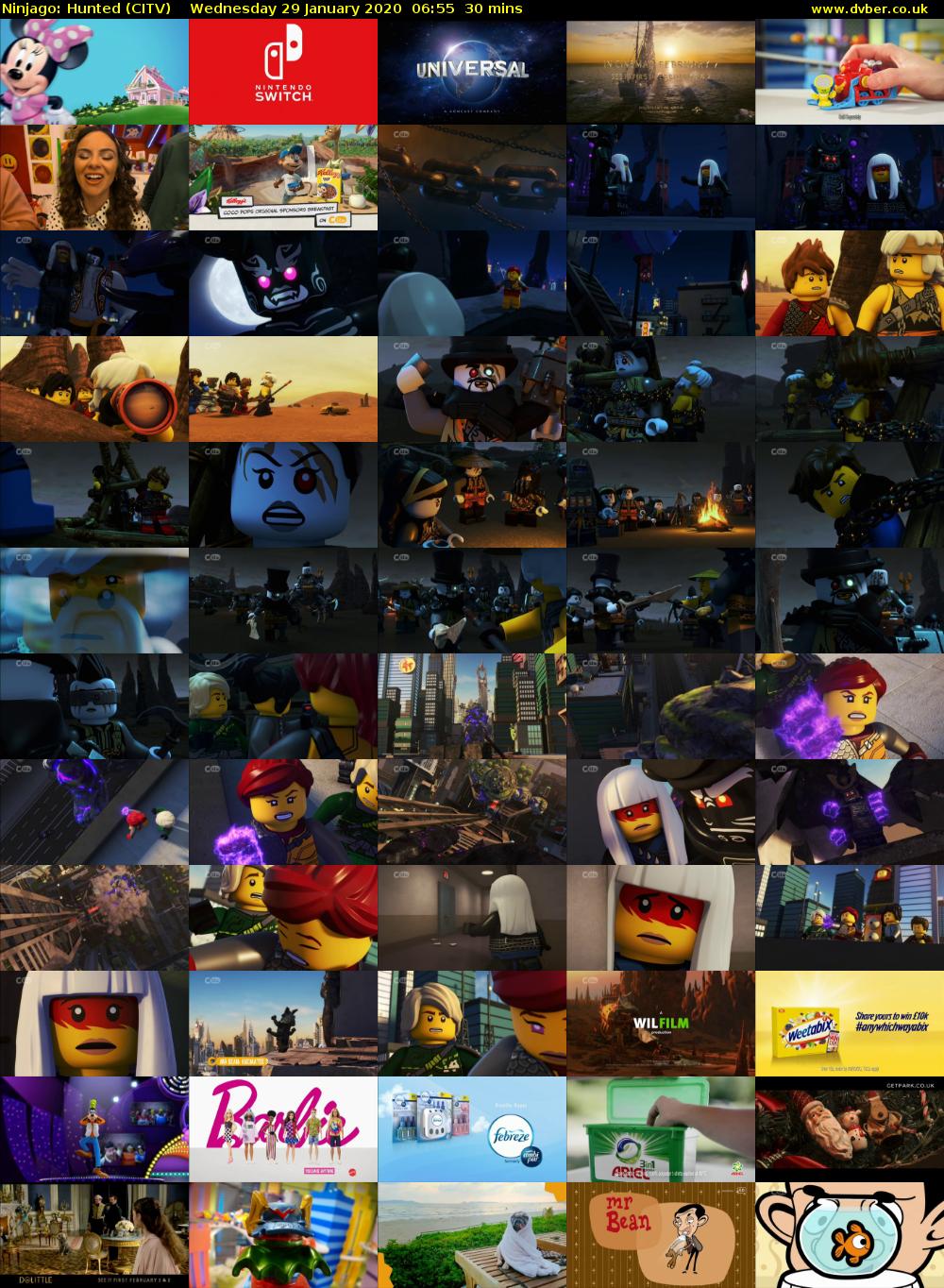 Ninjago: Hunted (CITV) Wednesday 29 January 2020 06:55 - 07:25