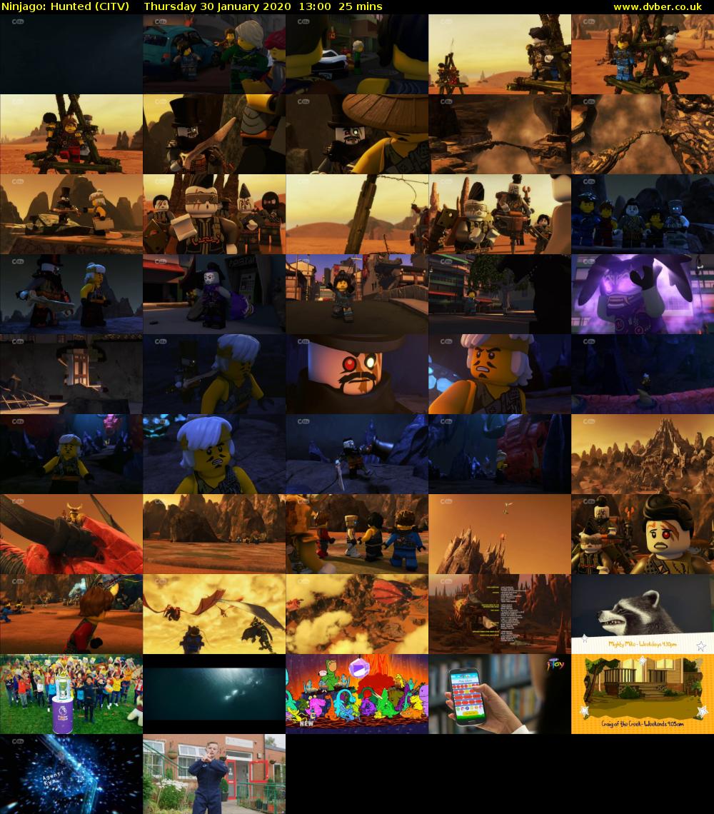 Ninjago: Hunted (CITV) Thursday 30 January 2020 13:00 - 13:25