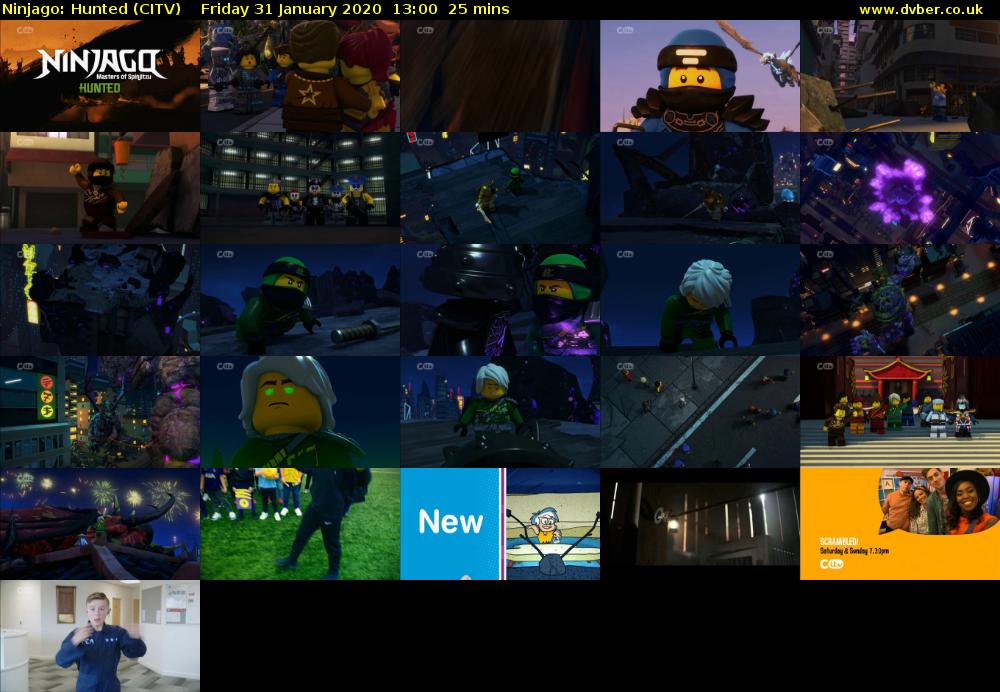 Ninjago: Hunted (CITV) Friday 31 January 2020 13:00 - 13:25