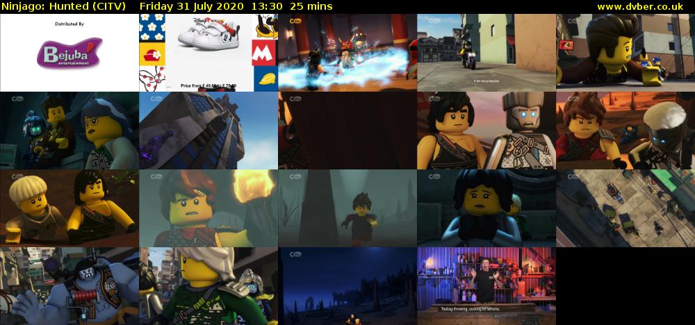 Ninjago: Hunted (CITV) Friday 31 July 2020 13:30 - 13:55
