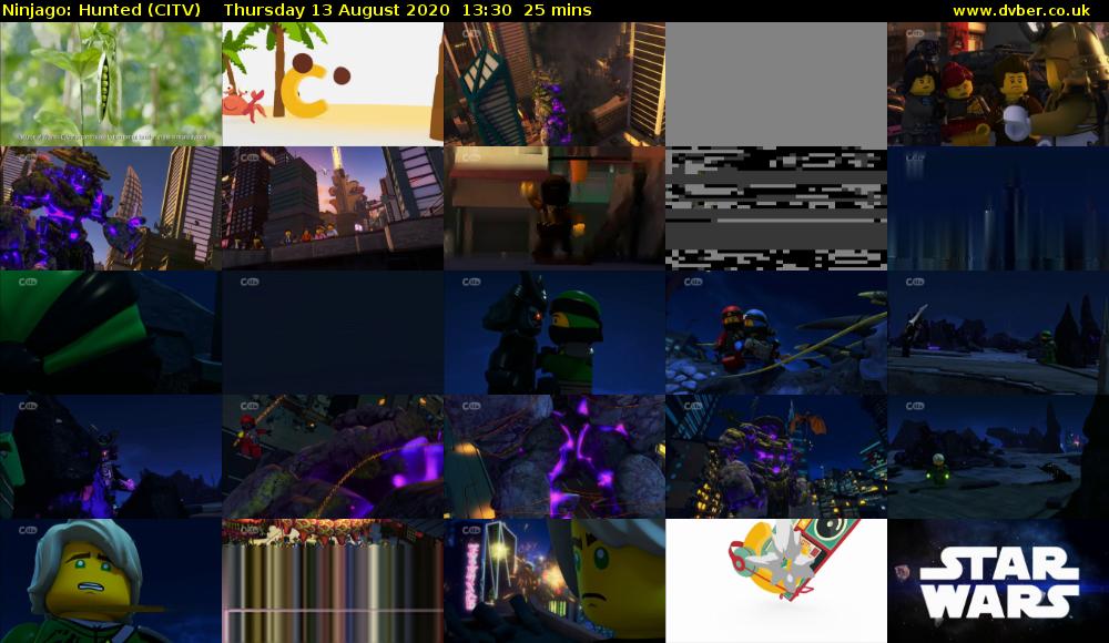 Ninjago: Hunted (CITV) Thursday 13 August 2020 13:30 - 13:55