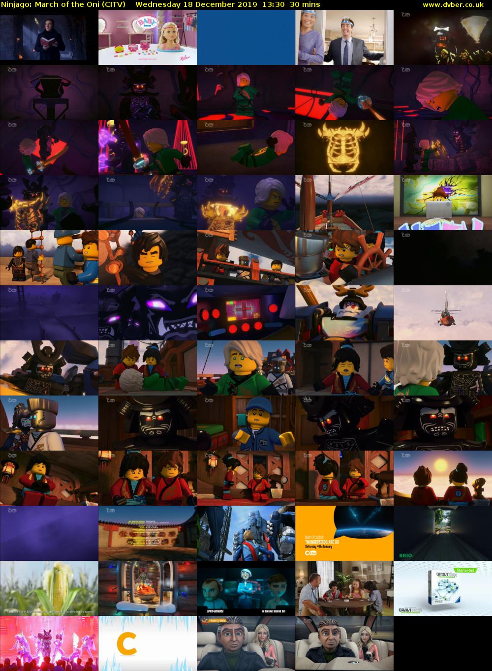 Ninjago: March of the Oni (CITV) Wednesday 18 December 2019 13:30 - 14:00