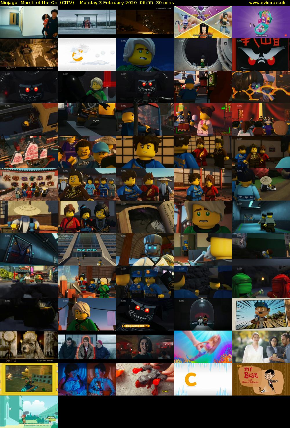 Ninjago: March of the Oni (CITV) Monday 3 February 2020 06:55 - 07:25