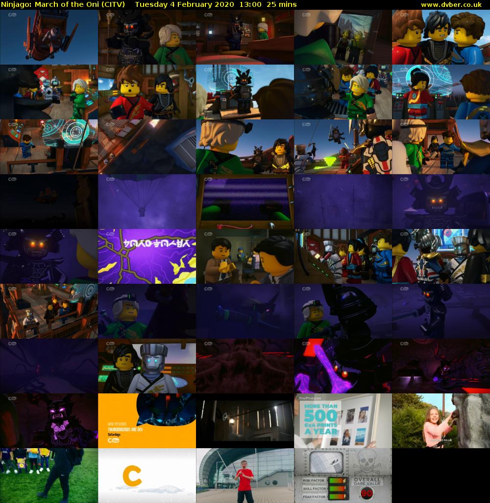 Ninjago: March of the Oni (CITV) Tuesday 4 February 2020 13:00 - 13:25