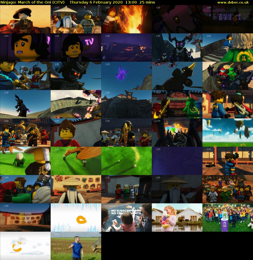Ninjago: March of the Oni (CITV) Thursday 6 February 2020 13:00 - 13:25