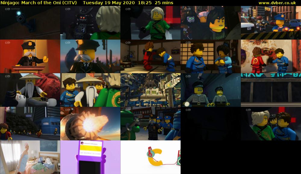 Ninjago: March of the Oni (CITV) Tuesday 19 May 2020 18:25 - 18:50