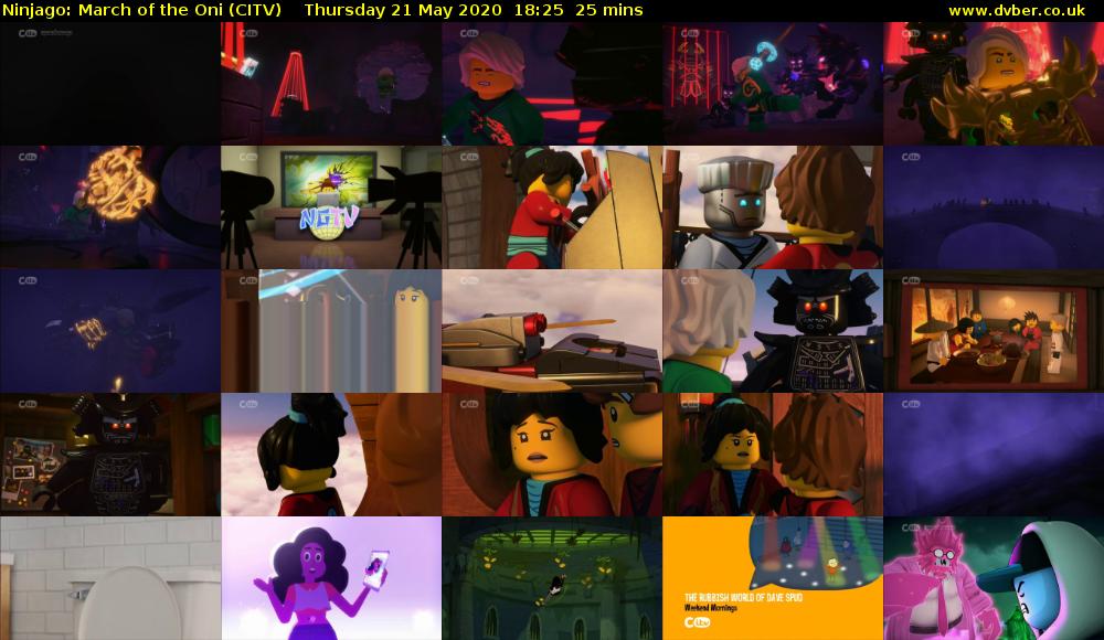 Ninjago: March of the Oni (CITV) Thursday 21 May 2020 18:25 - 18:50