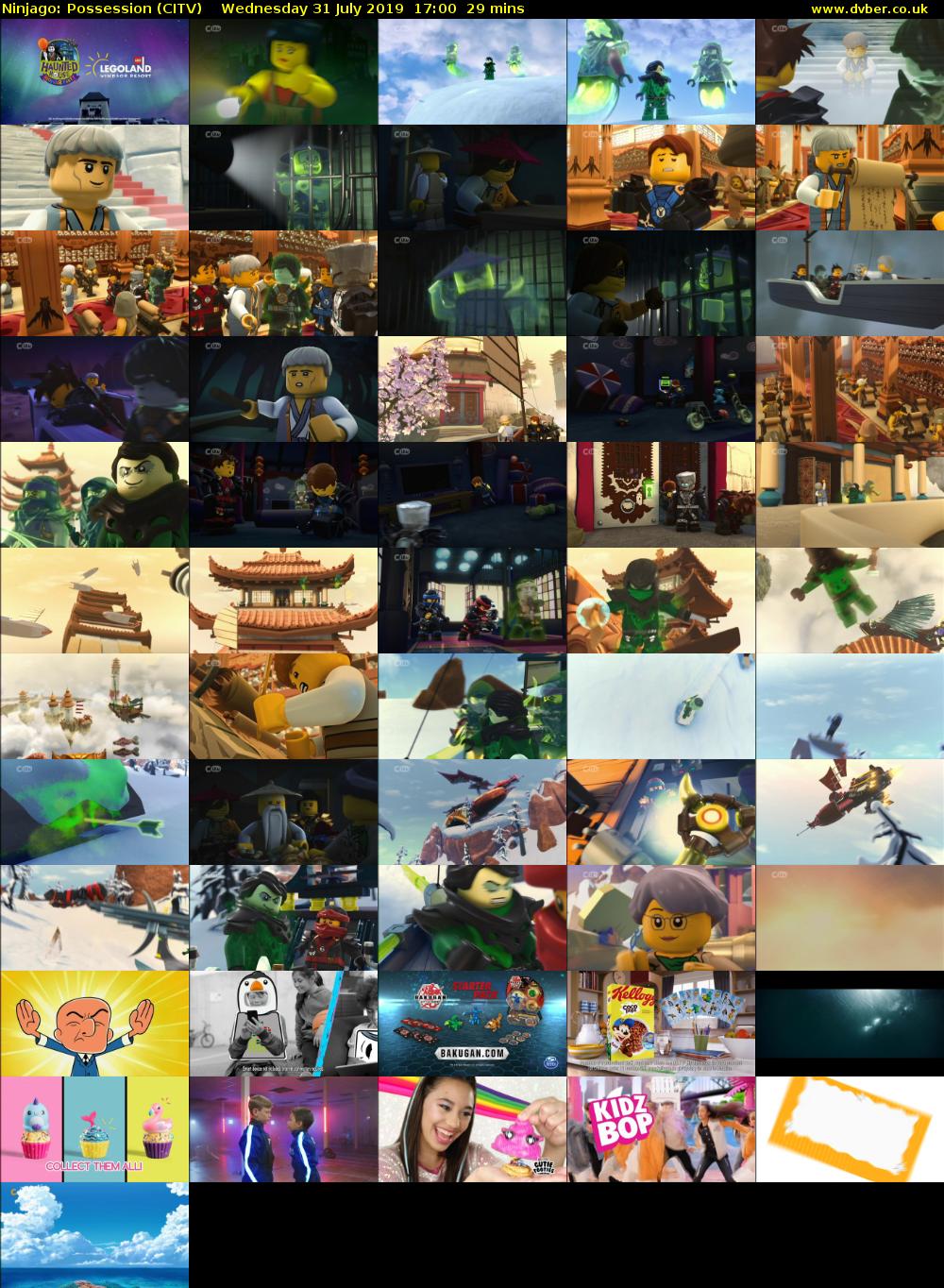 Ninjago: Possession (CITV) Wednesday 31 July 2019 17:00 - 17:29