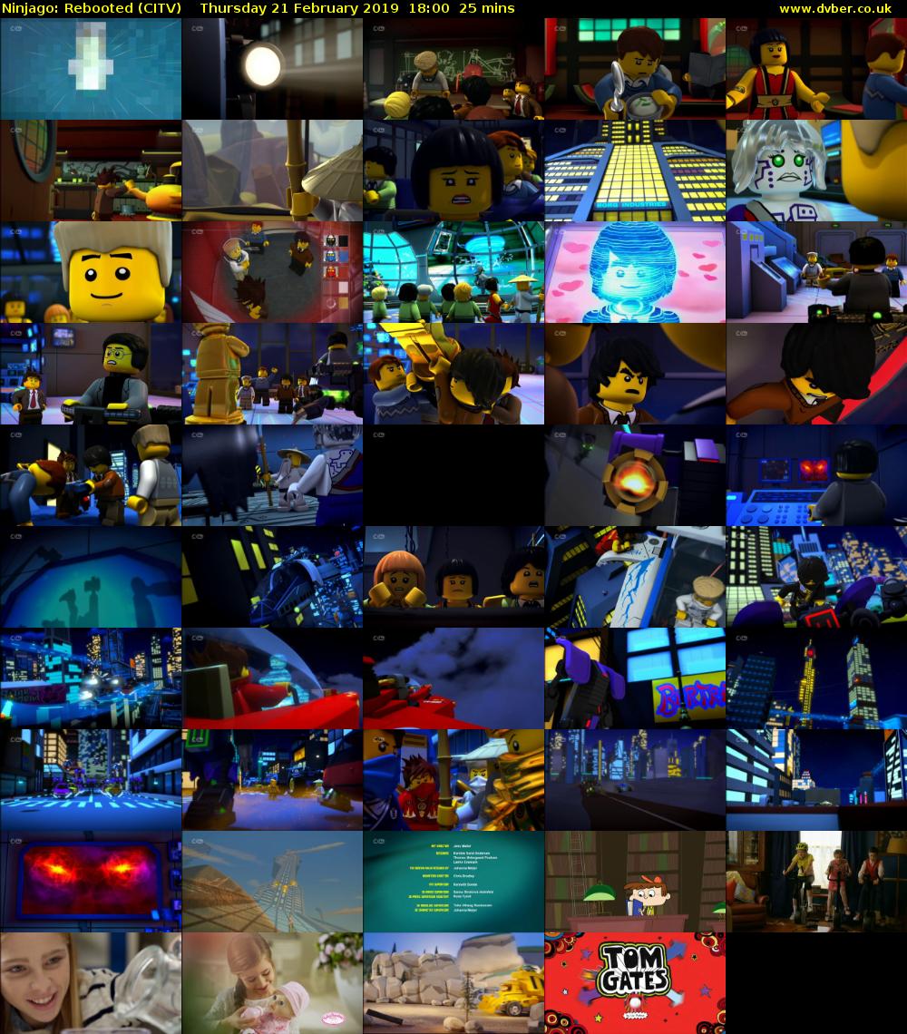 Ninjago: Rebooted (CITV) Thursday 21 February 2019 18:00 - 18:25