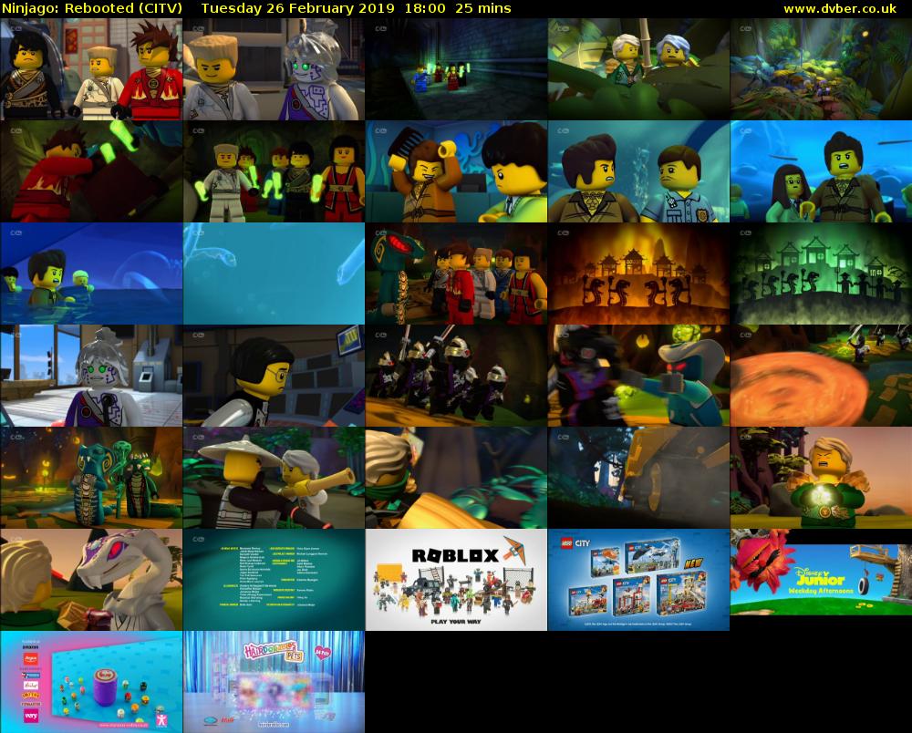 Ninjago: Rebooted (CITV) Tuesday 26 February 2019 18:00 - 18:25