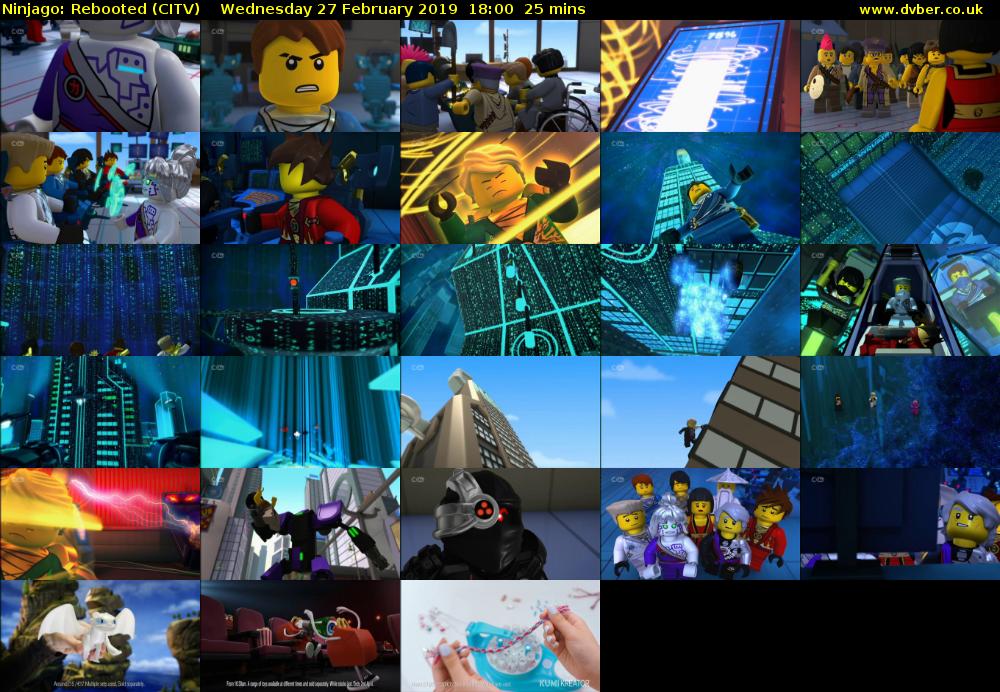 Ninjago: Rebooted (CITV) Wednesday 27 February 2019 18:00 - 18:25