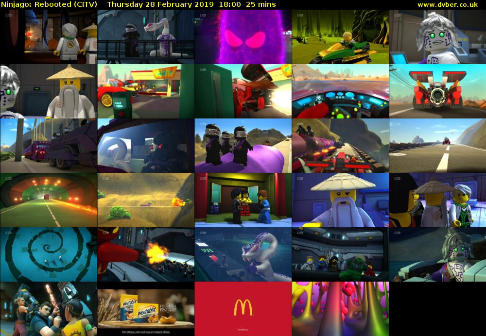 Ninjago: Rebooted (CITV) Thursday 28 February 2019 18:00 - 18:25