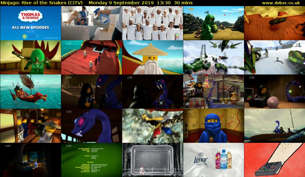 Ninjago: Rise of the Snakes (CITV) Monday 9 September 2019 13:30 - 14:00