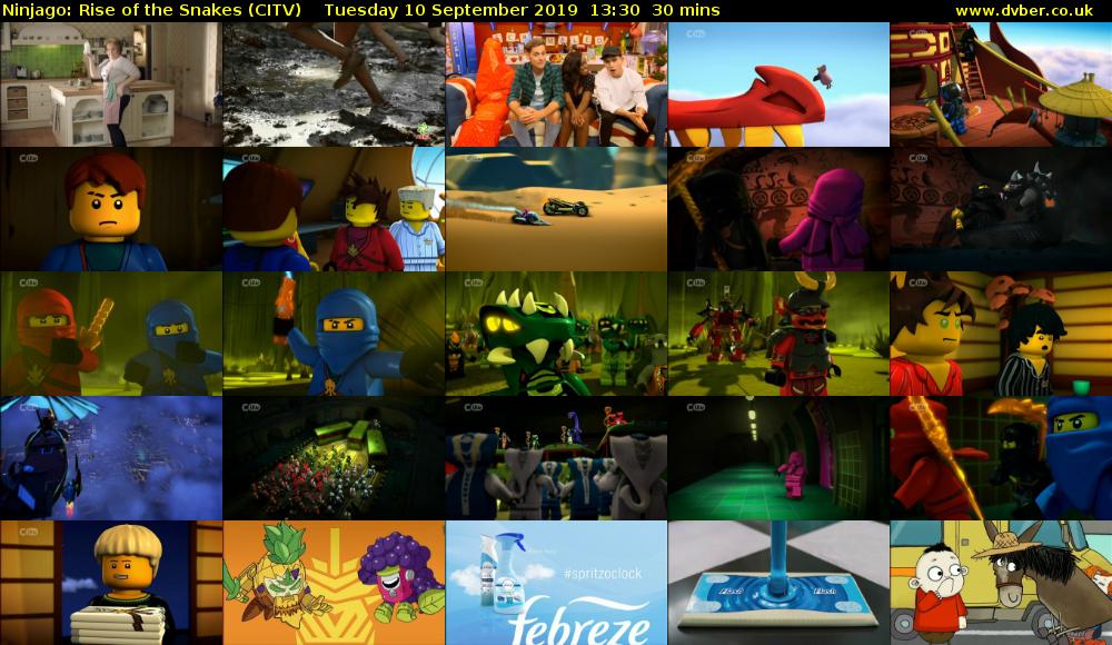 Ninjago: Rise of the Snakes (CITV) Tuesday 10 September 2019 13:30 - 14:00