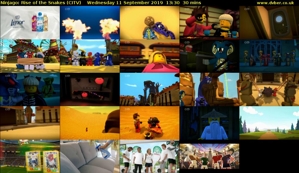 Ninjago: Rise of the Snakes (CITV) Wednesday 11 September 2019 13:30 - 14:00