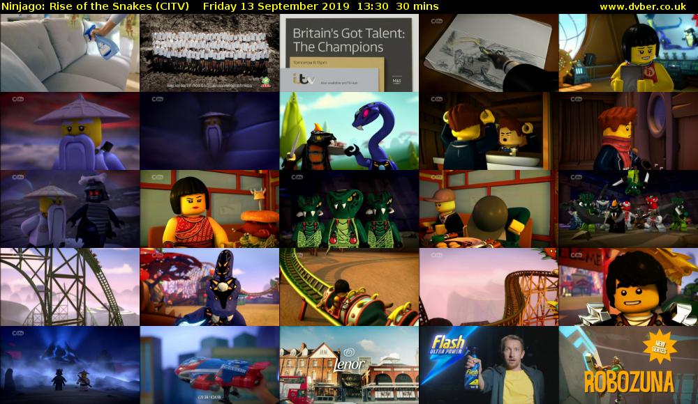 Ninjago: Rise of the Snakes (CITV) Friday 13 September 2019 13:30 - 14:00