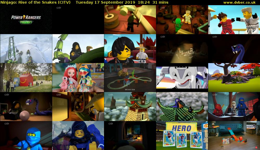 Ninjago: Rise of the Snakes (CITV) Tuesday 17 September 2019 18:24 - 18:55