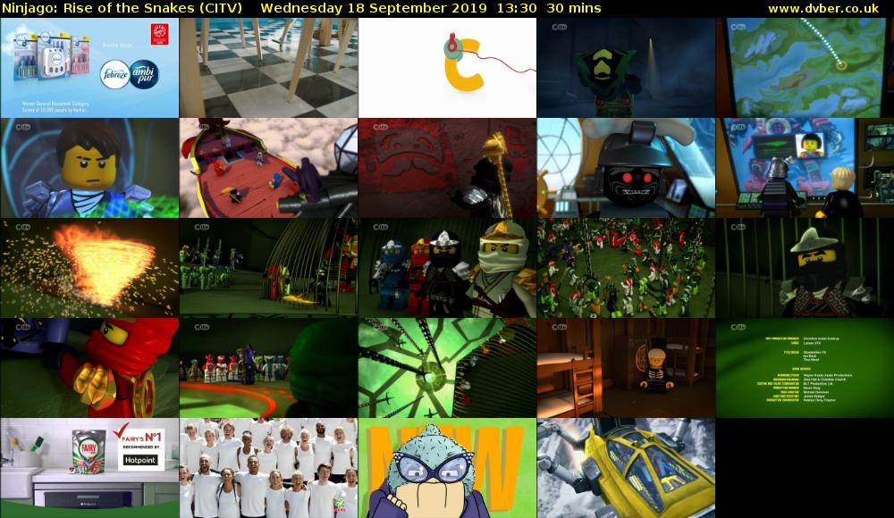 Ninjago: Rise of the Snakes (CITV) Wednesday 18 September 2019 13:30 - 14:00