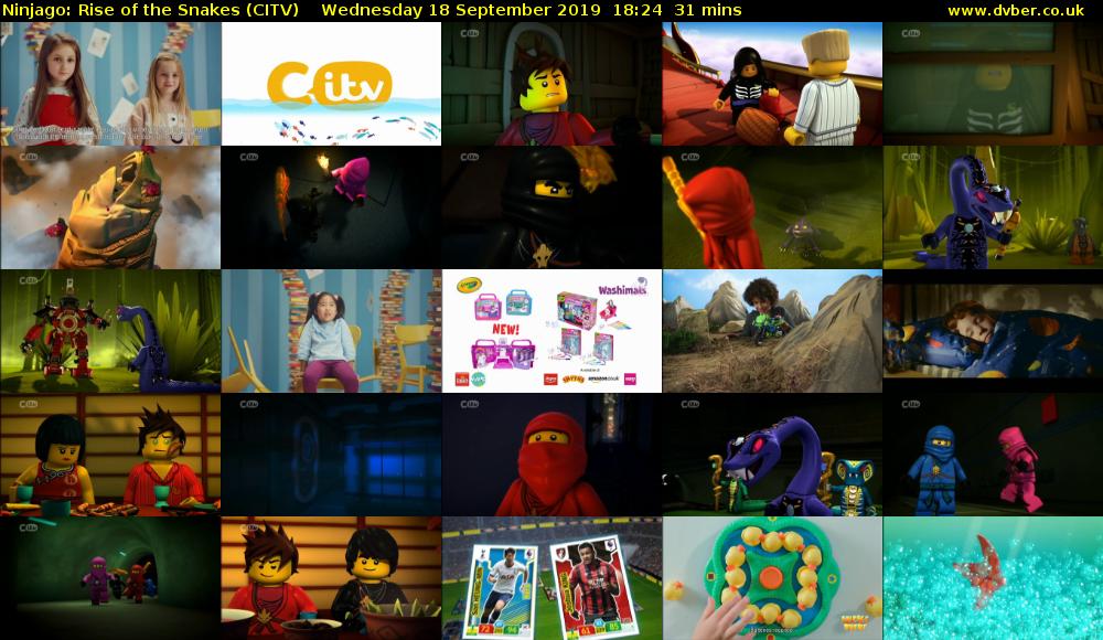 Ninjago: Rise of the Snakes (CITV) Wednesday 18 September 2019 18:24 - 18:55