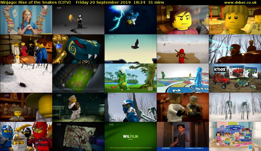 Ninjago: Rise of the Snakes (CITV) Friday 20 September 2019 18:24 - 18:55