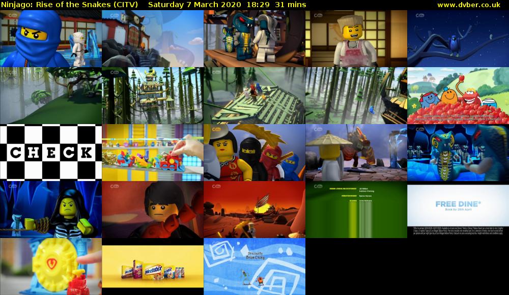 Ninjago: Rise of the Snakes (CITV) Saturday 7 March 2020 18:29 - 19:00