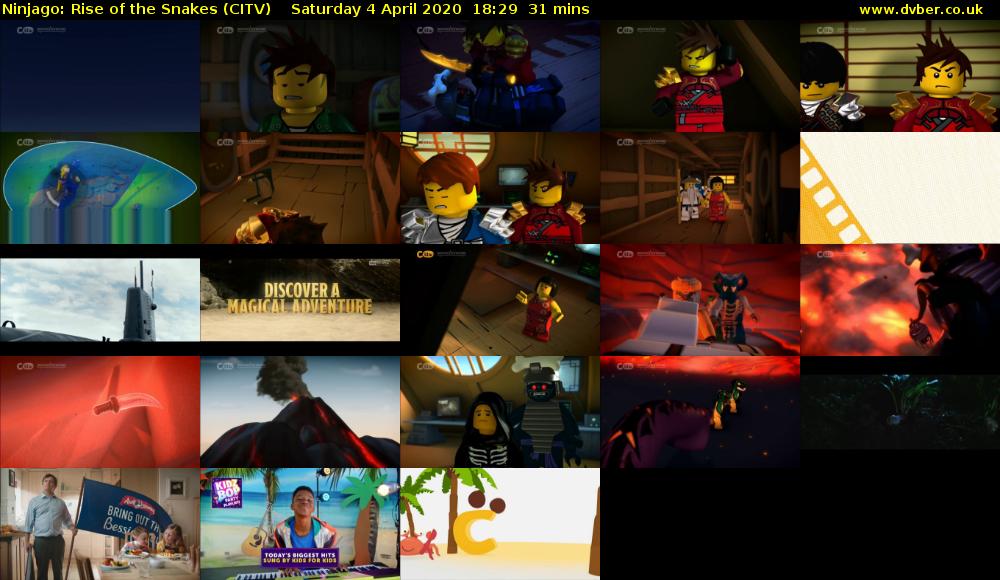Ninjago: Rise of the Snakes (CITV) Saturday 4 April 2020 18:29 - 19:00