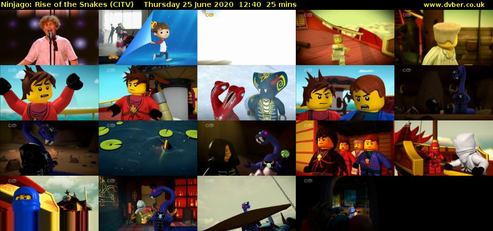 Ninjago: Rise of the Snakes (CITV) Thursday 25 June 2020 12:40 - 13:05