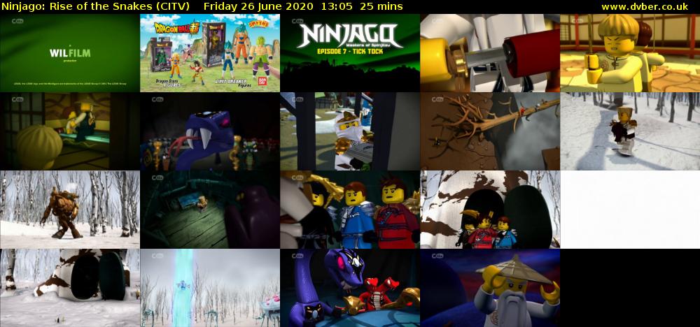 Ninjago: Rise of the Snakes (CITV) Friday 26 June 2020 13:05 - 13:30