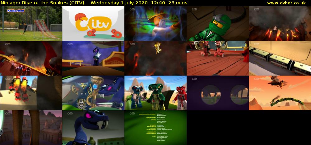 Ninjago: Rise of the Snakes (CITV) Wednesday 1 July 2020 12:40 - 13:05