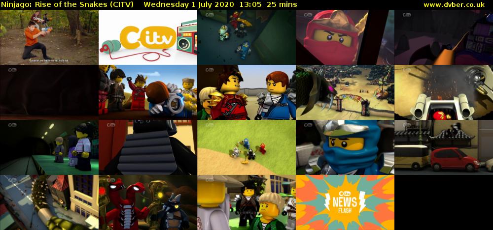 Ninjago: Rise of the Snakes (CITV) Wednesday 1 July 2020 13:05 - 13:30